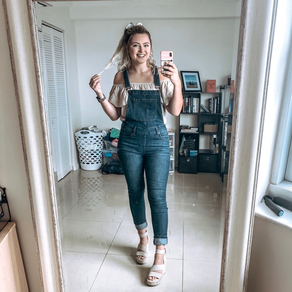 Dark Jean Overall Jeggings from Wet Seal Size 4